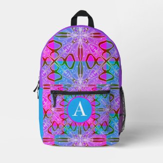 Cute Girly Whimsical Folk Art Pink Purple Blue