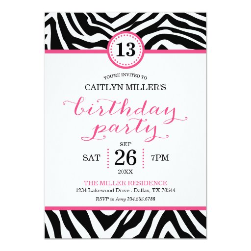 Girly Birthday Invitations 5