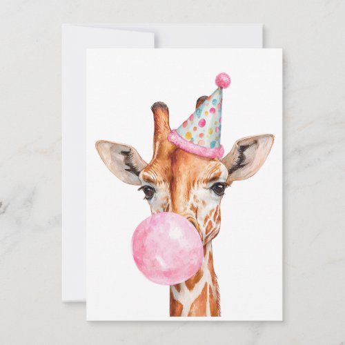 Cute Girrafe Birthday Card