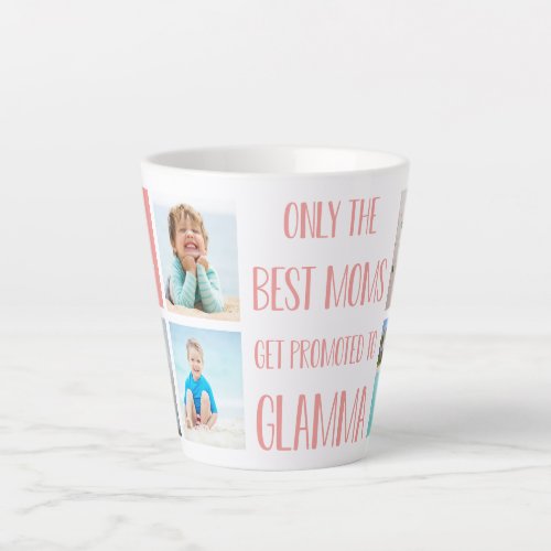 Cute Glamma Grandchildren Photo  Name Latte Mug