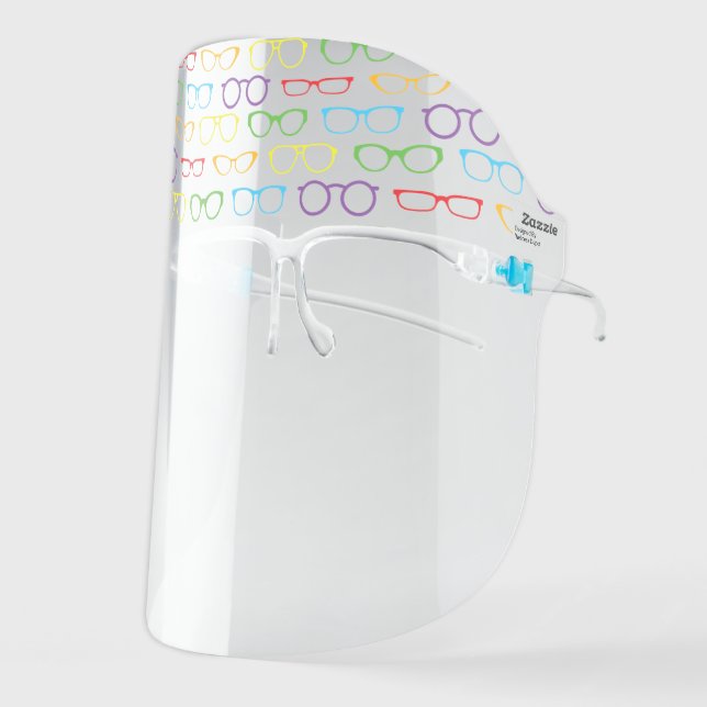Cute Glasses Frames Optometrist Eye Doctor Face Shield (Front Left)