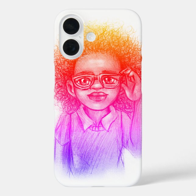 Cute Glasses Girl Case-Mate iPhone Case (Back)