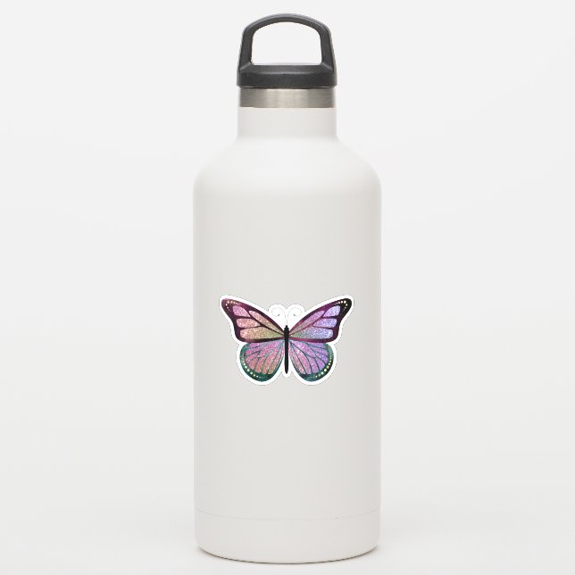 Cute Glitter Butterfly Sticker (Waterbottle)