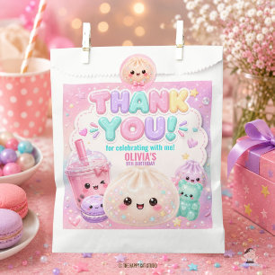 Cute Glitter Dumpling Bao Squishy Party Birthday Favor Bag