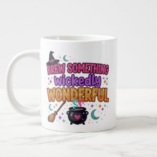 Cute Glitter Halloween Design Giant Coffee Mug