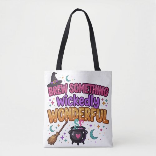Cute Glitter Halloween Design Tote Bag