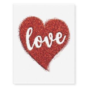 Cute Glitter Heart Love - Valentine's Day Gifts Temporary Tattoos