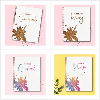 CUTE GLITTER SPARKLE SKETCHBOOKS AND JOURNALS