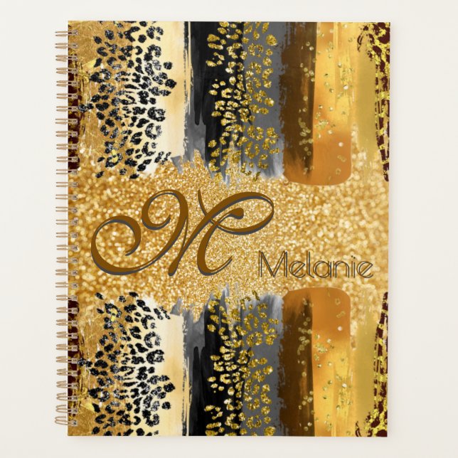 Cute glitter Spiral Notebook (Front)