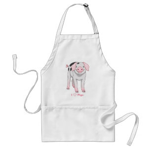Cute Gloucestershire Old Spots Pig Adult Apron
