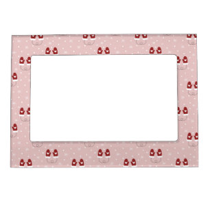 Cute Gloves and Snowflakes Pattern Magnetic Frame