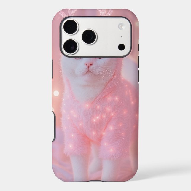 Cute Glowing Reindeer Kitty Winter Fantasy         Case-Mate iPhone Case (Back)