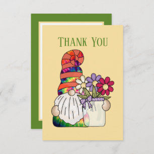 Cute Gnome add message Thank You Card