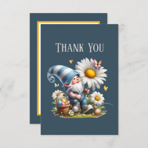 Cute Gnome add message Thank You Card