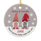 Cute Gnome Better Sister Red Pink Gray White