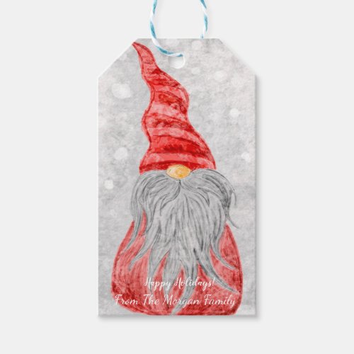 Cute Gnome Bokeh Gift Tags