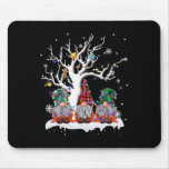 Cute Gnome Buffalo Plaid Christmas Tree Light Ugly Mouse Pad