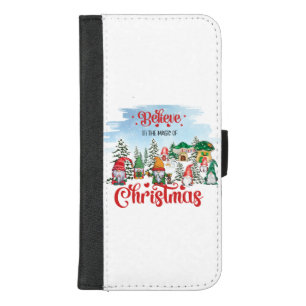 Cute Gnome Celebrating Christmas Holiday iPhone 8/7 Plus Wallet Case