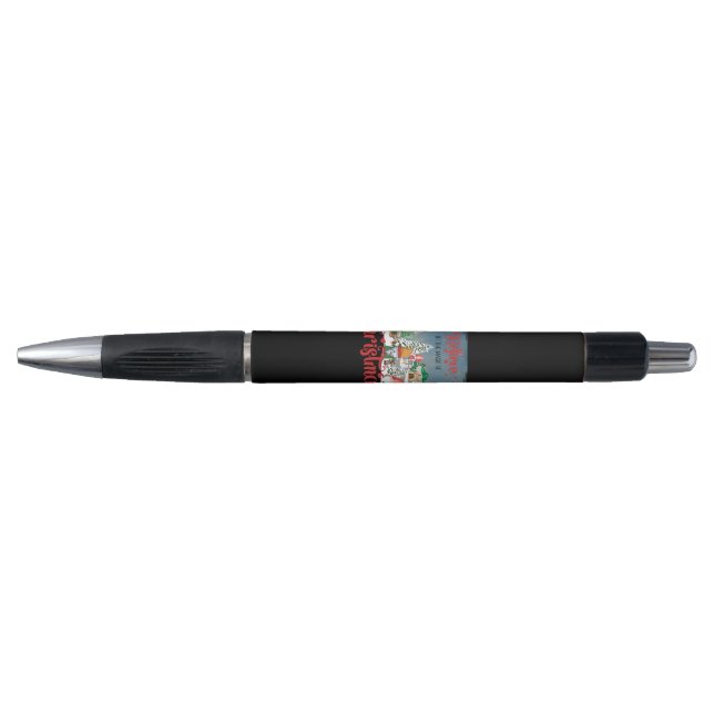 Cute Gnome Celebrating Christmas Holiday Pen (Front)