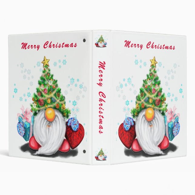 Cute Gnome Christmas Binder (Background)