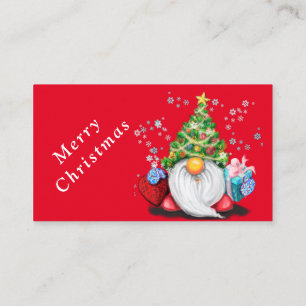 Cute Gnome Christmas Business Card Template