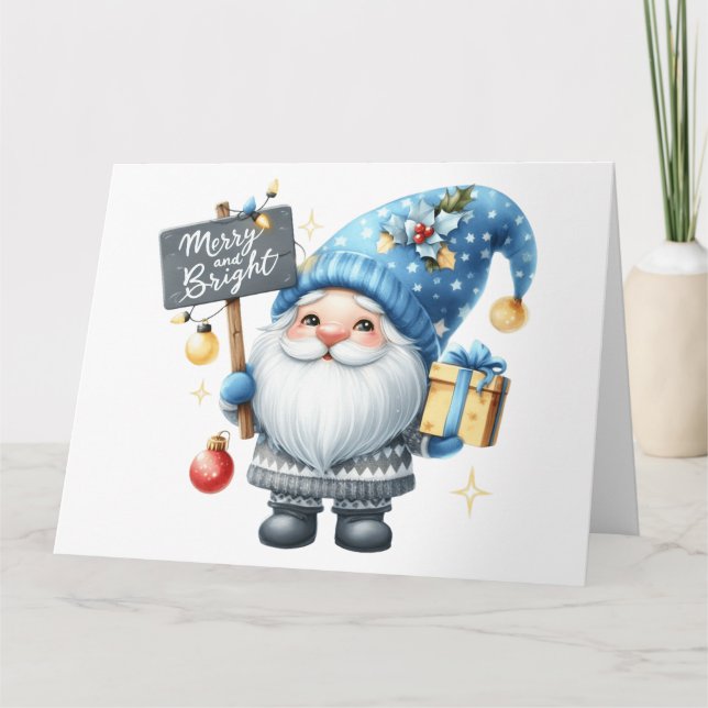 Cute Gnome Christmas Card (Front)
