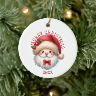 Cute Gnome Christmas Ceramic Ornament