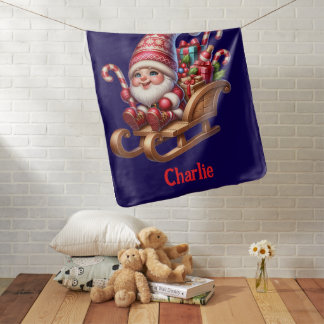 Cute gnome Christmas holiday Baby Blanket