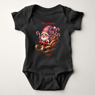 Cute gnome Christmas holiday T-Shirt Baby Bodysuit