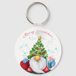 Cute Gnome Christmas Keychain