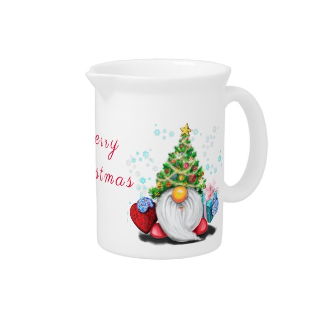 Cute Gnome Christmas Pitcher (Right)