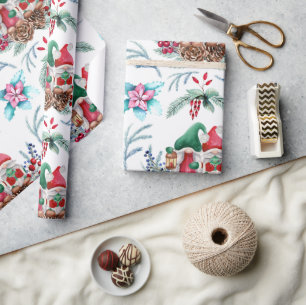 Cute Gnome Christmas Wrapping Paper