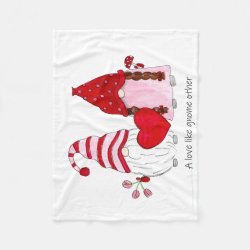Cute Gnome Couple A love like gnome other Fleece Blanket