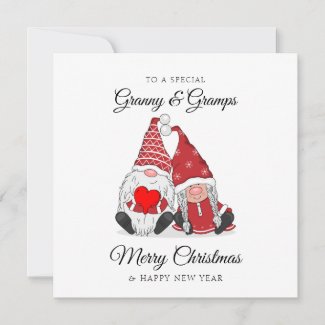 Cute Gnome Couple Granny & Gramps Christmas