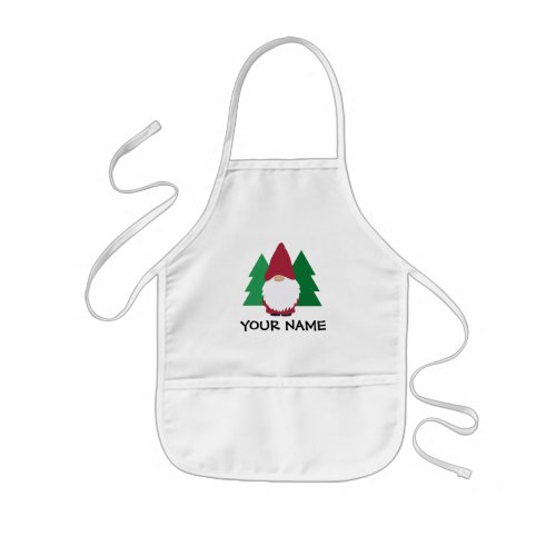 Cute gnome drawing kitchen bib Apron for kids