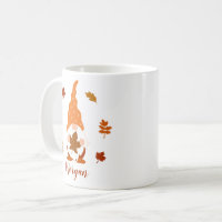 Pumpkin Spice Ceramic Mug Gnome Coffee Cup 15 oz Hot/Cold Drinks