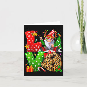 Cute Gnome Family Christmas For Women Men - Love G Card