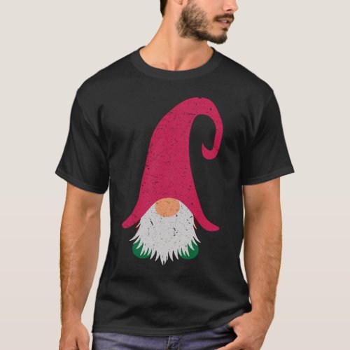 Cute Gnome Funny Vintage Design Christmas Meme T_Shirt