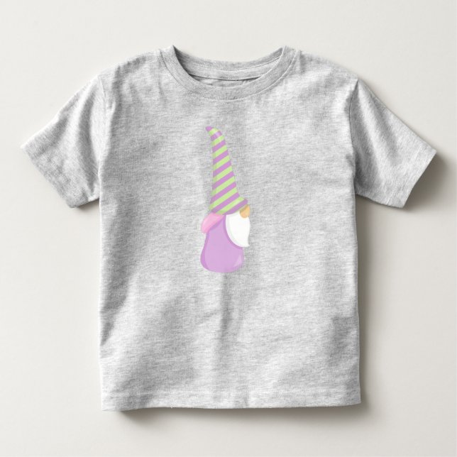 Cute Gnome, Garden Gnome, Little Gnome, Beard, Hat Toddler T-shirt (Front)