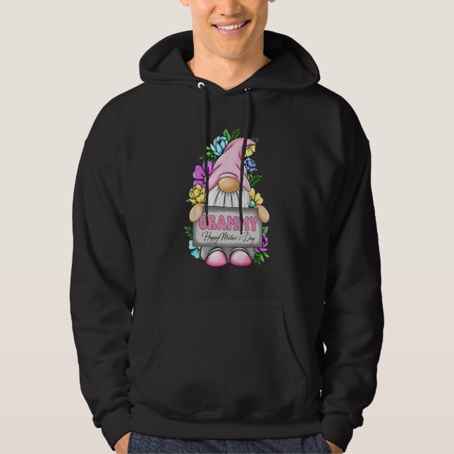 Cute Gnome Grammy Happy Mothers Day Flower For Mom Hoodie (Front)