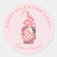 Cute Gnome Happy Valentines Day Party Favors