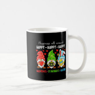 Cute Gnome Happy Valentines St Patricks Easter Hol Coffee Mug
