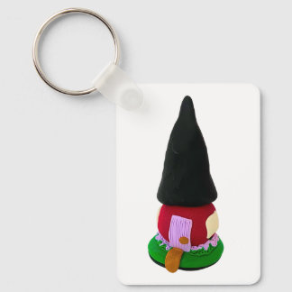 Cute Gnome House, Handmade In Polymer Clay Keychain