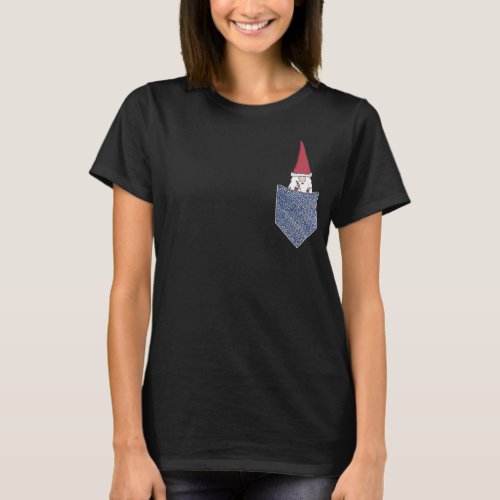 Cute Gnome In Pocke  Vintage Gnome Christmas T_Shirt