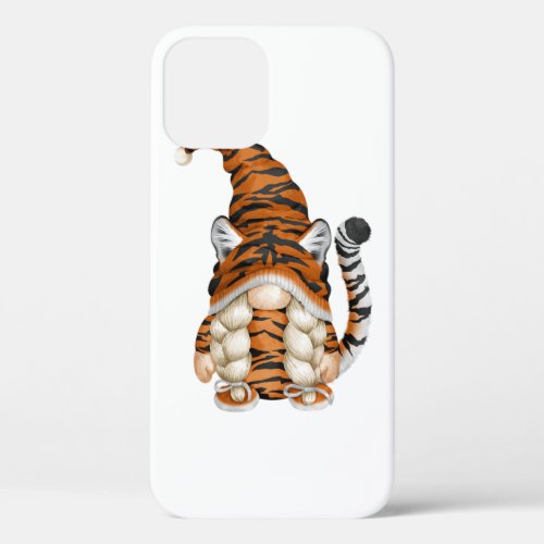 Cute Gnome In Tiger Costume And Tiger Mom Perfect iPhone 12 Case
