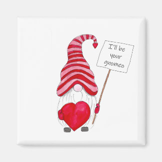 Cute Gnome Love Valentine Magnet