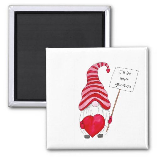 Cute Gnome Love Valentine Magnet