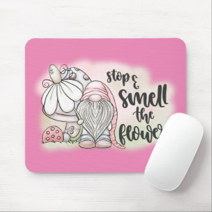 cute gnome lovers word art mouse pad