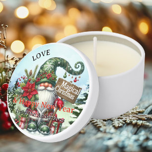 Cute Gnome Magical Christmas Mini Candle Favors