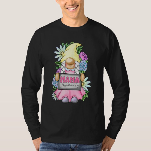 Cute Gnome Mama Happy Mother s Day For Mom Gnomies T-Shirt (Front)